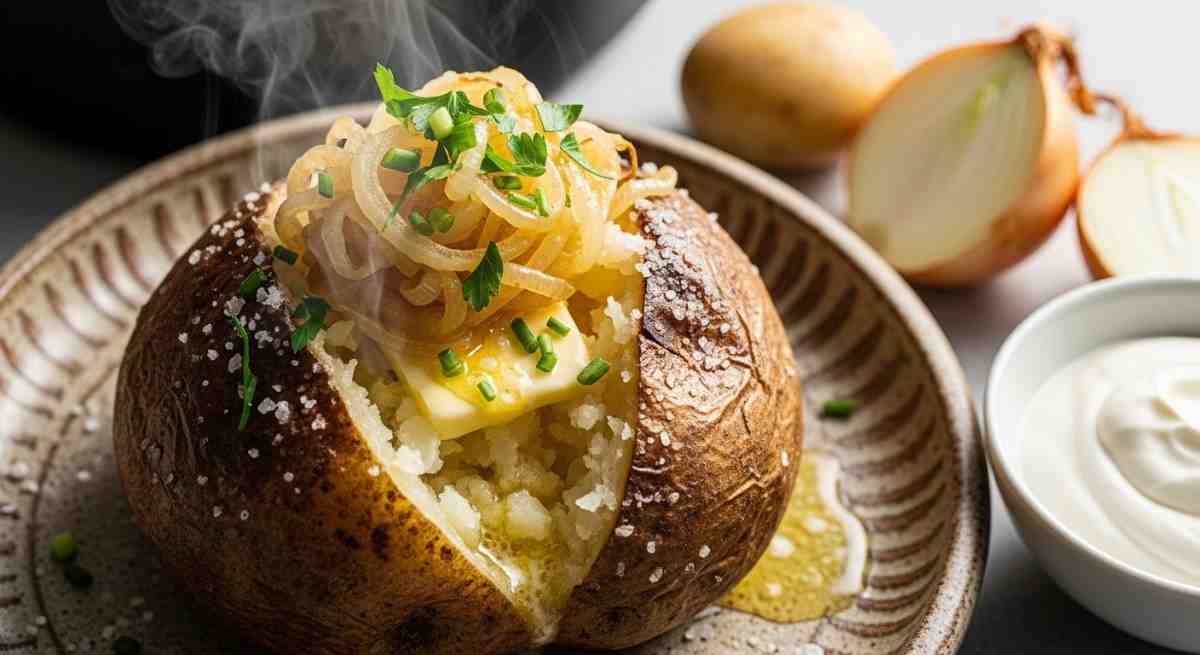 Easy & Flavorful Baked Potato with Onion Recipe