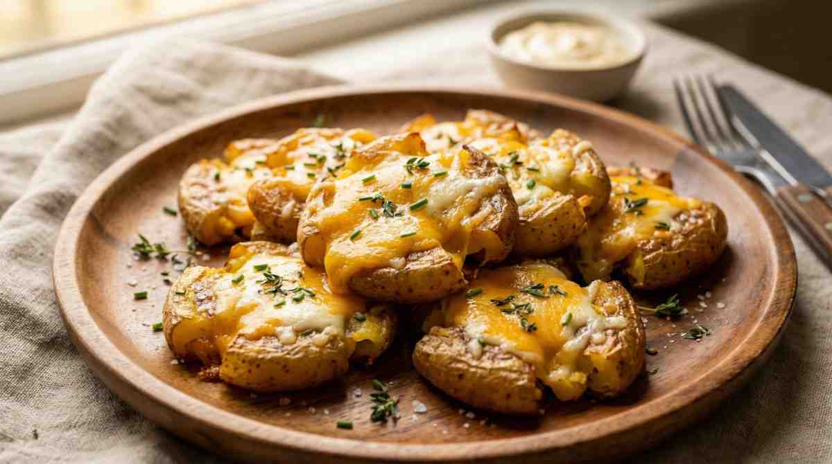 Recipe for Smashed Potatoes with Cheese 7 Cheesy Steps