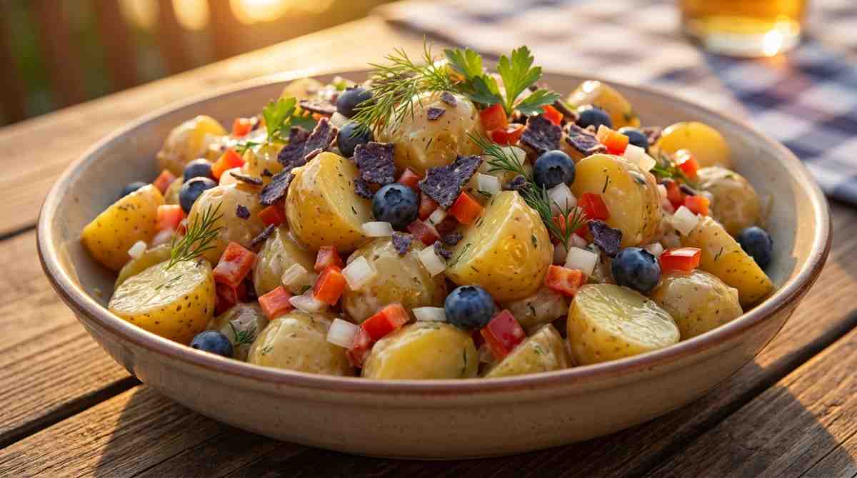 Red White and Blue Potato Salad Recipe – 5 Festive Crowd Wins